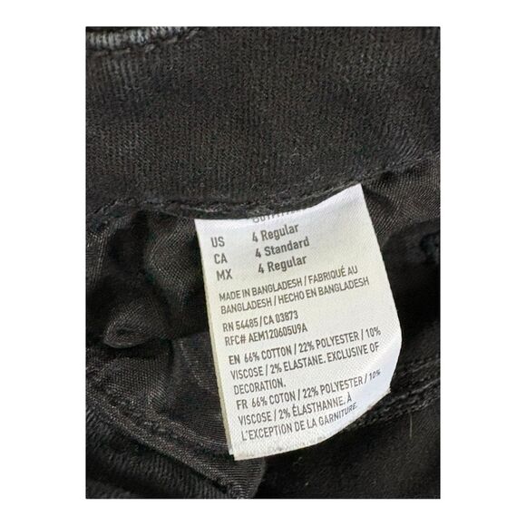 American eagle curvy hi rise jegging regular jeans 4 regular black ripped - Picture 6 of 7